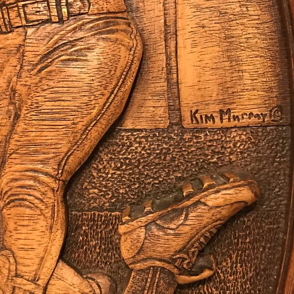 Baseball Kim Murray Collectible Wood Carving "Sport Edition" with COA - Picture 3 of 6